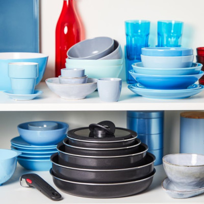 Набір посуду Tefal Ingenio Easy Cook & Clean, змінна ручка, 13предметів, алюміній, бакеліт, коричневий (L1539843)
