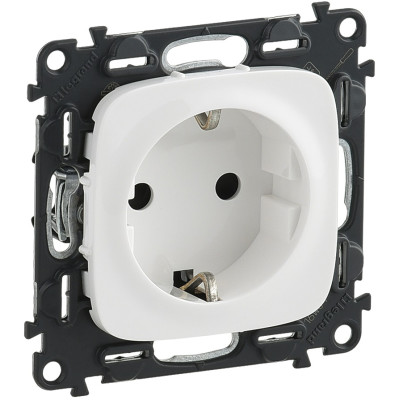 Розетка Schuko Legrand Valena ALLURE, 16А, 250V, автоматичні клеми, білий
