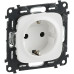 Розетка Schuko Legrand Valena ALLURE, 16А, 250V, автоматичні клеми, білий