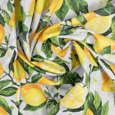 Скатертина ARDESTO Sicilian lemons 120х140см, 100% поліестер, зелений