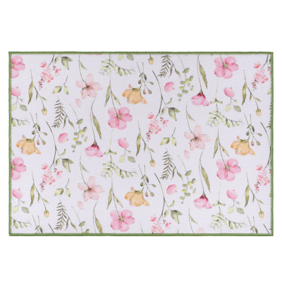 Килимок для сушіння посуду ARDESTO Spring flowers 38x51см, 100% поліестер, білий