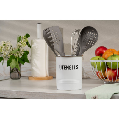 ARDESTO Підставка для кухонного приладдя Midori 12х15.5см, метал, білий ARDESTO Підставка для кухонного приладдя Midori 12х15.5см, метал, білий