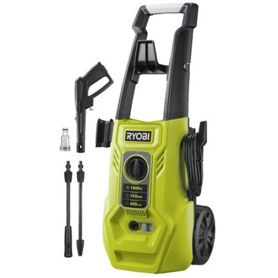 Минимойка высокого давления Ryobi RY120PWA, 1600Вт, 120Бар, 420л/ч, шланг 5м, 8.14кг (5133005367)
