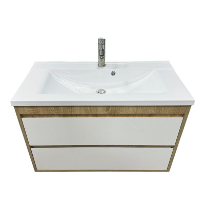 Набір для ванної кімнати, раковина, умивальник Adamant QUANTO 90, штучний камінь, прямокут., з сифоном Click-Clack + змішувач Набір для ванної кімнати, раковина, умивальник Adamant QUANTO 90, штучний камінь, прямокут., з сифоном Click-Clack + змішувач