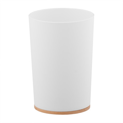 Склянка для зубних щіток ARDESTO Minimalism 7.8x11.3см, поліпропілен, бамбук, білий