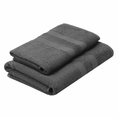 Набір рушників махрових ARDESTO Splendid 50х90см, 70х140см, 2шт, 100% бавовна, сірий темний