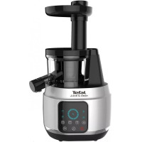 Соковитискач Tefal Juice&Clean шнековий 150Вт, чаша-0.8л, жмих-0.8л, пластик, сріблясто-чорний
