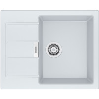 Мийка кухонна Franke Sirius, тектонайт, прямокутник, з крилом, 620х500х200мм, чаша - 1, накладна, S2D 611-62, білий