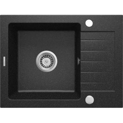 Мийка кухонна Deante Zorba, граніт, прямокутник, з крилом, 580х440х164мм, чаша - 1, накладна, графіт Мийка кухонна Deante Zorba, граніт, прямокутник, з крилом, 580х440х164мм, чаша - 1, накладна, графіт
