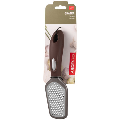Тертка ARDESTO Gemini, 21.5см, нержавіюча сталь, пластик, сіро-коричневий