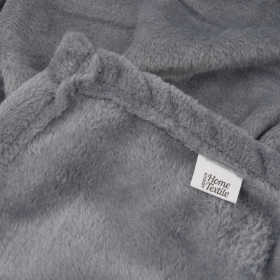 Плед ARDESTO Flannel 200х220см, 100% поліестер, сірий світлий