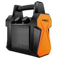 Тепловая пушка электрическая Neo Tools, 2кВт, 20м2, 139м3/ч, керамический нагрева. элемент (PTC), переносная, черный, 1.46кг Тепловая пушка электрическая Neo Tools, 2кВт, 20м2, 139м3/ч, керамический нагрева. элемент (PTC), переносная, черный, 1.46кг