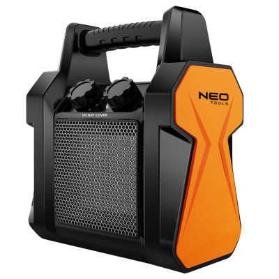 Тепловая пушка электрическая Neo Tools, 2кВт, 20м2, 139м3/ч, керамический нагрева. элемент (PTC), переносная, черный, 1.46кг Тепловая пушка электрическая Neo Tools, 2кВт, 20м2, 139м3/ч, керамический нагрева. элемент (PTC), переносная, черный, 1.46кг