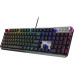 Клавіатура механічна MSI STRIKE 600 SILENT UA 104key, Kailh Midnight Pro Silent Tactile, USB-A, EN/UKR/RU, RGB, cрібний