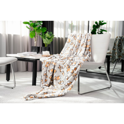 Плед ARDESTO Flannel, 160х200см, 100% поліестер, коргі