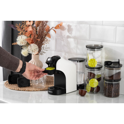 Кавоварка Ardesto капсульна, 0.8л,  капсули Nespresso, Nescafe Dolce Gusto, мелена кава, сенсорне керування, білий