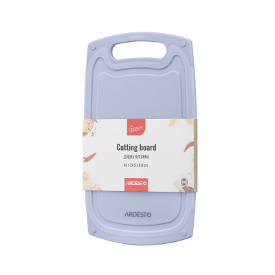 ARDESTO Дошка кухонна Gemini, 40х24.5х0.9см, пластик, сірий ARDESTO Дошка кухонна Gemini, 40х24.5х0.9см, пластик, сірий