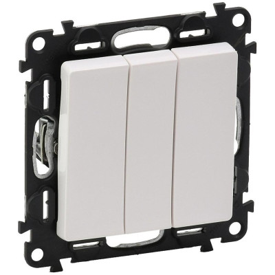 Вимикач 3-клавішний з підсвіткою Legrand Valena LIFE, 10АХ, 250V, білий Вимикач 3-клавішний з підсвіткою Legrand Valena LIFE, 10АХ, 250V, білий