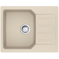 Мийка кухонна Franke City, фраграніт, прямокутник, з крилом, 620х500х190мм, чаша - 1, врізна, оборотна, UCG 611-62, бежевий