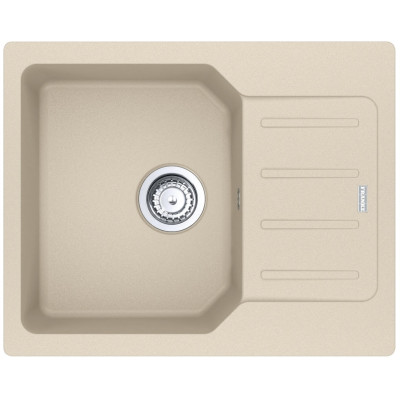 Мийка кухонна Franke City, фраграніт, прямокутник, з крилом, 620х500х190мм, чаша - 1, врізна, оборотна, UCG 611-62, бежевий