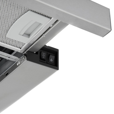 Витяжка Ardesto телескопічна, 60см, 450м3ч, метал, 2х1Вт LED, кнопкове, нерж