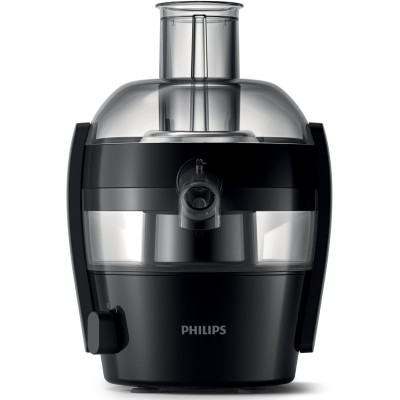 Соковыжималка Philips Viva Collection центробежная 500Вт, чаша-0.5л, жмых-1л, пластик, черный Соковыжималка Philips Viva Collection центробежная 500Вт, чаша-0.5л, жмых-1л, пластик, черный