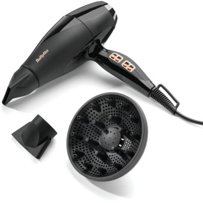 Фен Babyliss Air Power Pro, 2300Вт, 3 режими, дифузор, іоніз-я, хол. обдув, кераміка, чорний