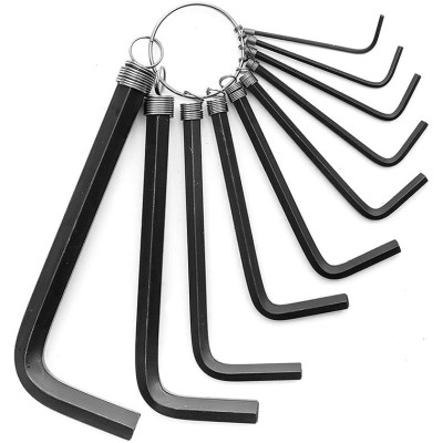 Ключі шестигранні Tolsen, Г-подібні, 1.5-10мм, CrV, набір 10шт