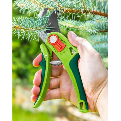 Секатор контактный Verto, алюминиевый корпус, держатель алюминий, антискользящий, d 12мм, 210мм, 220гр (15G203)