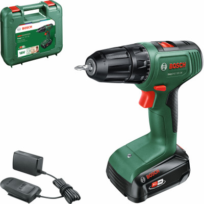 Шурупокрут-дриль акумуляторний Bosch EasyImpact 18V-38 18В 1х2А·год 20·38Нм 0-430·0-1630об/хв кейс ЗП 1.4кг Шурупокрут-дриль акумуляторний Bosch EasyImpact 18V-38 18В 1х2А·год 20·38Нм 0-430·0-1630об/хв кейс ЗП 1.4кг