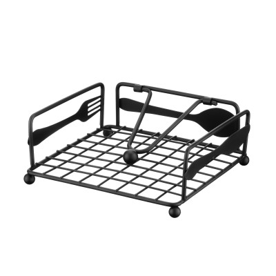 ARDESTO Серветниця Midori 18х18х7см, метал, чорна ARDESTO Серветниця Midori 18х18х7см, метал, чорна