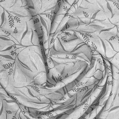 Скатертина ARDESTO Grey leaves 120х140см, 100% поліестер, cірий