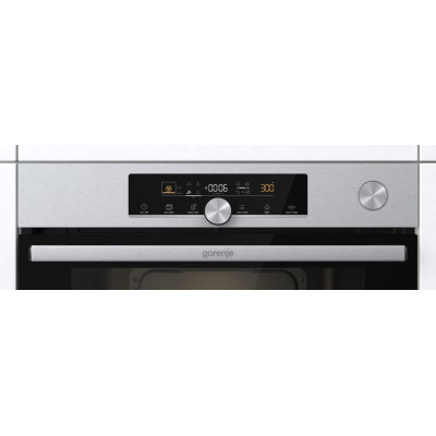 Gorenje Духова шафа електрична, 77л, A+, пара, приготув. на декількох рівнях, дисплей, нерж