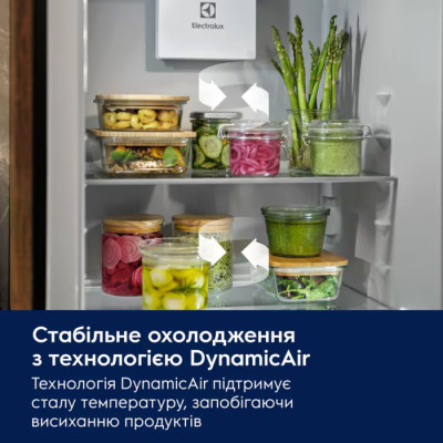 Холодильник Electrolux вбудований з нижн. мороз., 188x70х55, холод.відд.-284л, мороз.відд.-87л, 2дв., Е, Combi, інв., диспл внутр., зона св-ті, білий