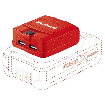 Einhell Зарядний пристрій USB для акумуляторів TE-CP 18 Li USB - Solo акум., PXC, 18В, 2хUSB, 1А/2.1А, 0.06 кг
