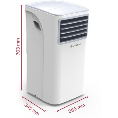 Кондиціонер мобільний Ariston Mobis 8 16м2 on/off 8000BTU 2.3кВт A/- R290 білий Кондиціонер мобільний Ariston Mobis 8 16м2 on/off 8000BTU 2.3кВт A/- R290 білий