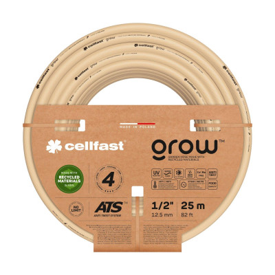 Шланг садовий Cellfast GROW 1/2" 25 м 4 шарів до 27бар -20…+60°C (13-501)