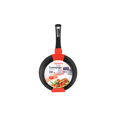 ARDESTO Сковорода Gemini 24 см, черный, алюминий AR1924GMB ARDESTO Сковорода Gemini 24 см, черный, алюминий AR1924GMB