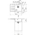Мийка кухонна Franke Centro, фраграніт, прямокутник, з крилом, 780х500х200мм, чаша - 1, врізна, CNG 611-78 TL, сірий камінь