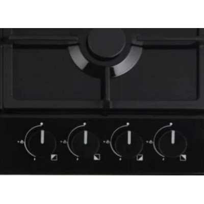 Варильна поверхня Hansa газова, 60см, чавун, чорний Варильна поверхня Hansa газова, 60см, чавун, чорний