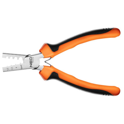Neo Tools Кліщі обтискні, для обтиску наконечників 1.5-6мм кв., 140мм Neo Tools Кліщі обтискні, для обтиску наконечників 1.5-6мм кв., 140мм