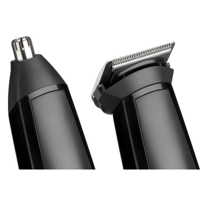 Набір для стрижки Babyliss, для бороди, вусів, голови і носа, акум., вібраційний мотор, насадок-6, сталь, чорний