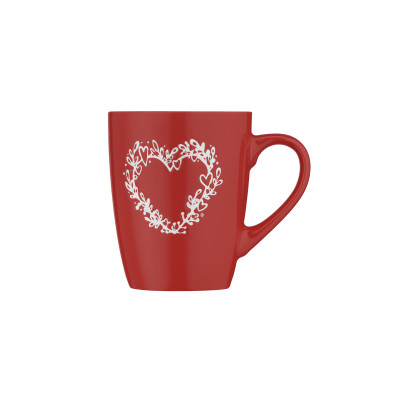 Чашка ARDESTO Heart, 320мл, кераміка, червоний