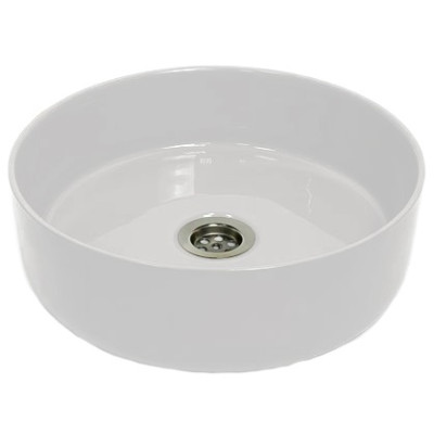 Раковина, умивальник Adamant ARENA, штучний камінь, кругла, без отвору для змішувача та переливу, 360х113мм, накладний, білий Раковина, умивальник Adamant ARENA, штучний камінь, кругла, без отвору для змішувача та переливу, 360х113мм, накладний, білий
