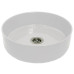 Раковина, умивальник Adamant ARENA, штучний камінь, кругла, без отвору для змішувача та переливу, 360х113мм, накладний, білий