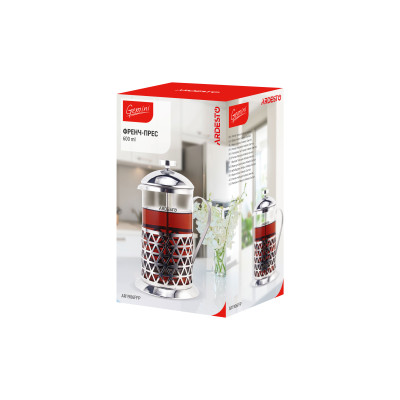 ARDESTO Френч-прес Gemini Fasano, 600 мл, нержавіюча сталь, скло