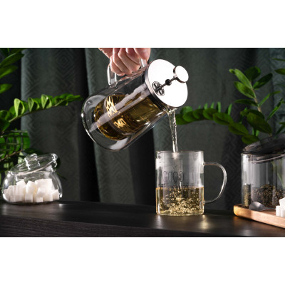 ARDESTO Френч-прес BLACK MARS з подвійними стінками, 600 мл, нержавіюча сталь, скло ARDESTO Френч-прес BLACK MARS з подвійними стінками, 600 мл, нержавіюча сталь, скло