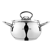 Каструля зі скляною кришкою ARDESTO Black Mars, 1.1л, нержавіюча сталь