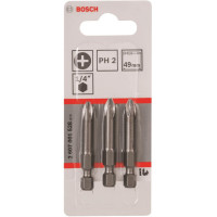 Bosch Біти Extra-Hart PH2, 49мм, 3шт Bosch Біти Extra-Hart PH2, 49мм, 3шт