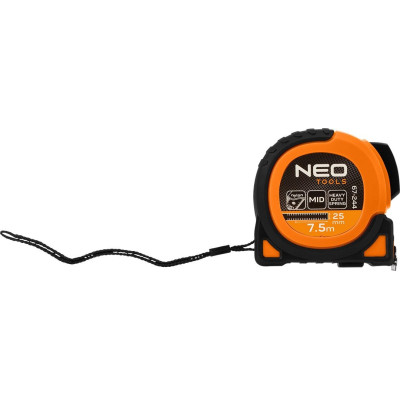 Neo Tools Рулетка Super Black, 7.5мx25мм, з фіксатором змотування, магніт